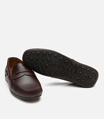 Erkek Deri Kahverengi Günlük Loafer
