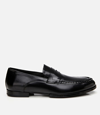 Erkek Deri Siyah Klasik Loafer