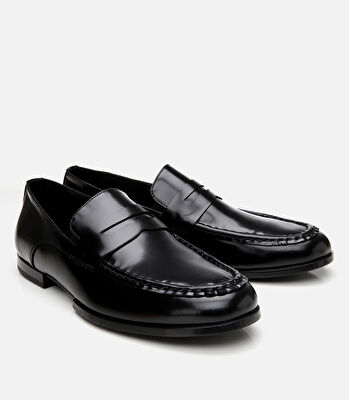 Erkek Deri Siyah Klasik Loafer