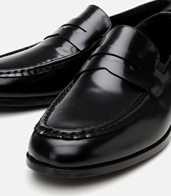 Erkek Deri Siyah Klasik Loafer