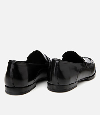 Erkek Deri Siyah Klasik Loafer
