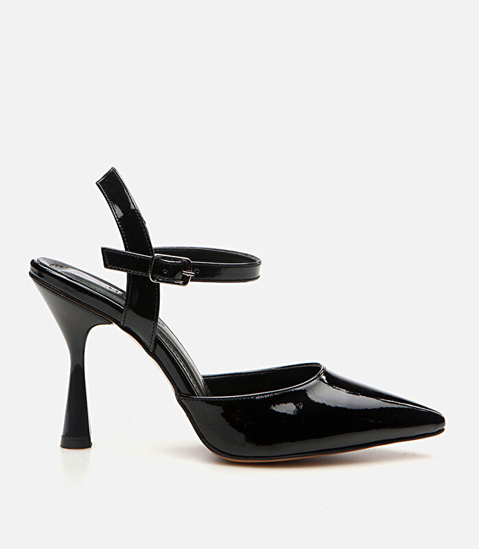 Kadın Siyah Arkası Açık Stiletto