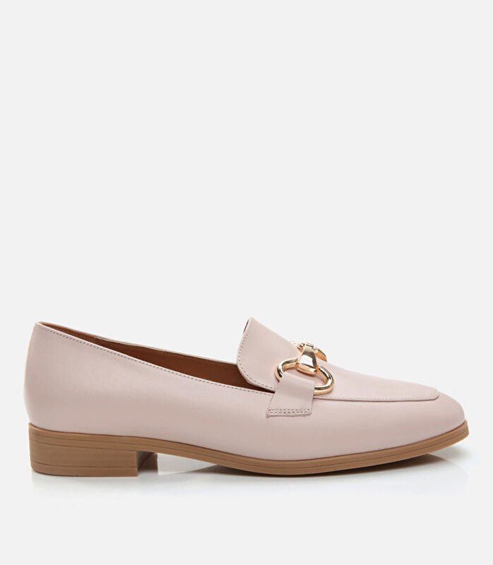 Kadın Deri Pudra Loafer