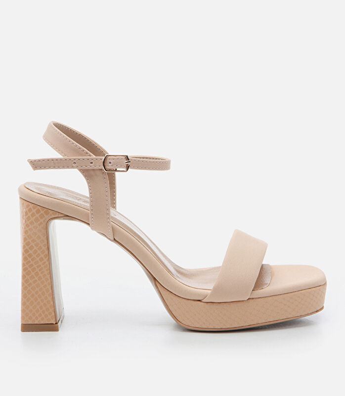 Kadın Pudra Topuklu Sandalet