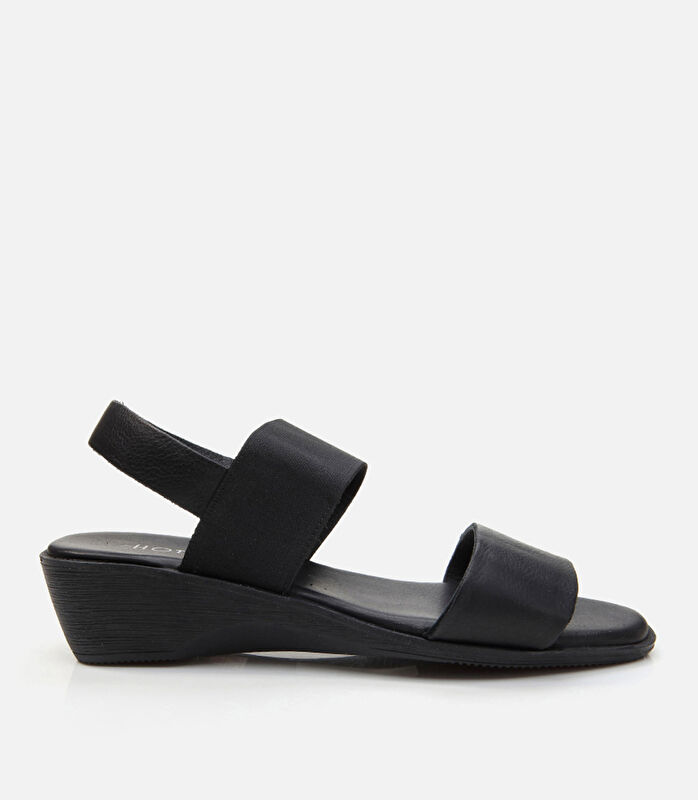 Kadın Deri Siyah Topuklu Sandalet