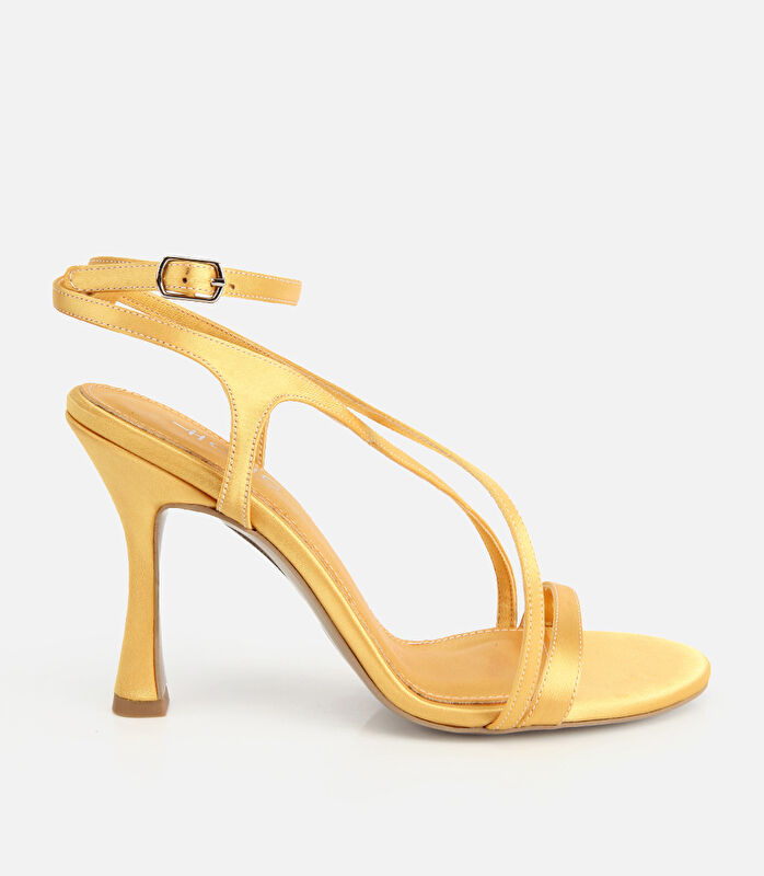 Kadın Sarı İnce Topuklu  Sandalet