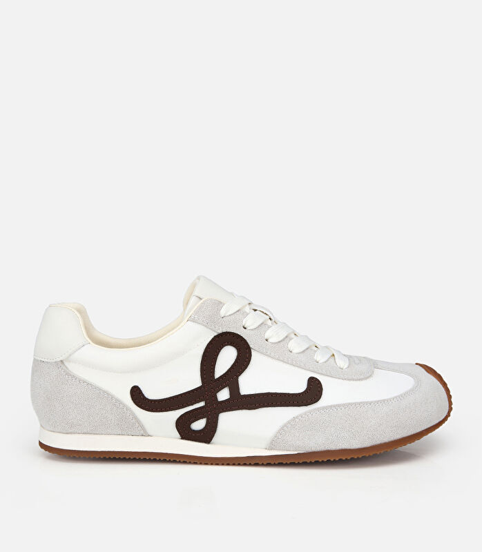 Erkek Süet Deri Beyaz Spor Ayakkabı