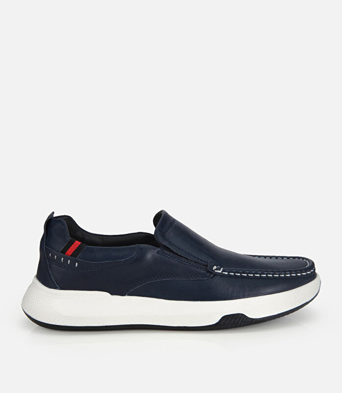 Erkek Deri Lacivert Comfort Günlük Loafer