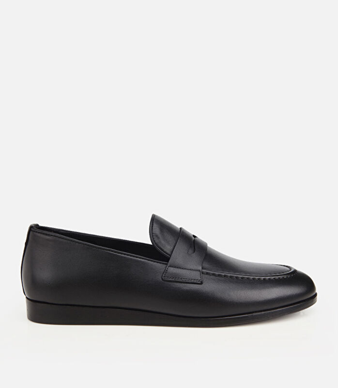 Erkek Deri Siyah Klasik Loafer