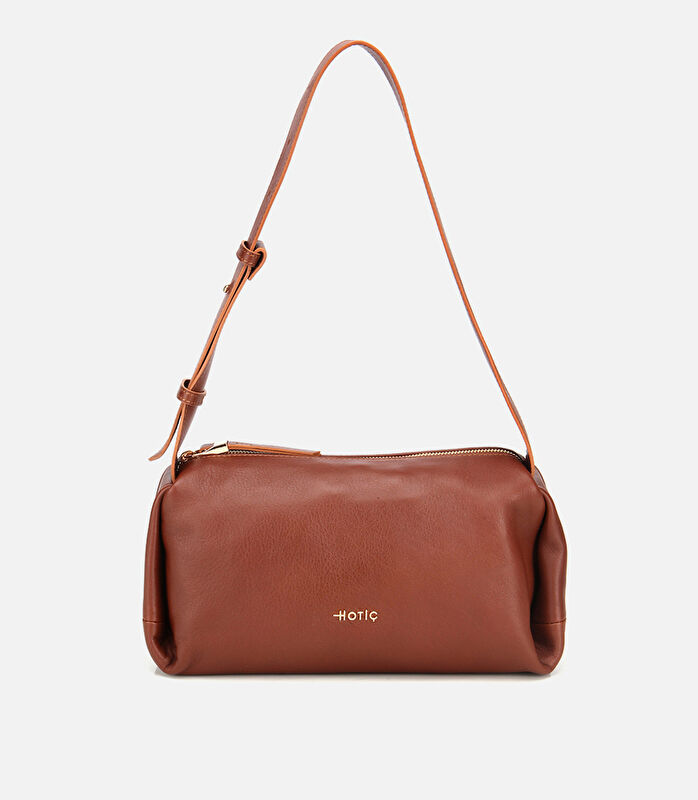 Kadın Deri Taba Yumuşak Dokulu Omuz Çantası