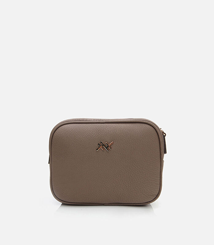 Kadın Deri Vizon Mini (Çapraz) Çanta