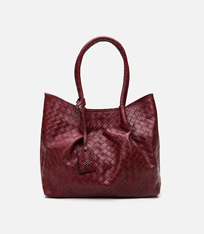 Kadın Deri Bordo Omuz Çantası