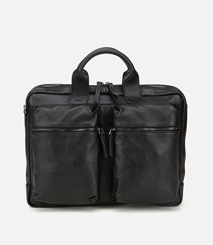 Erkek Deri Siyah Yumuşak Dokulu Laptop & Evrak Çantası