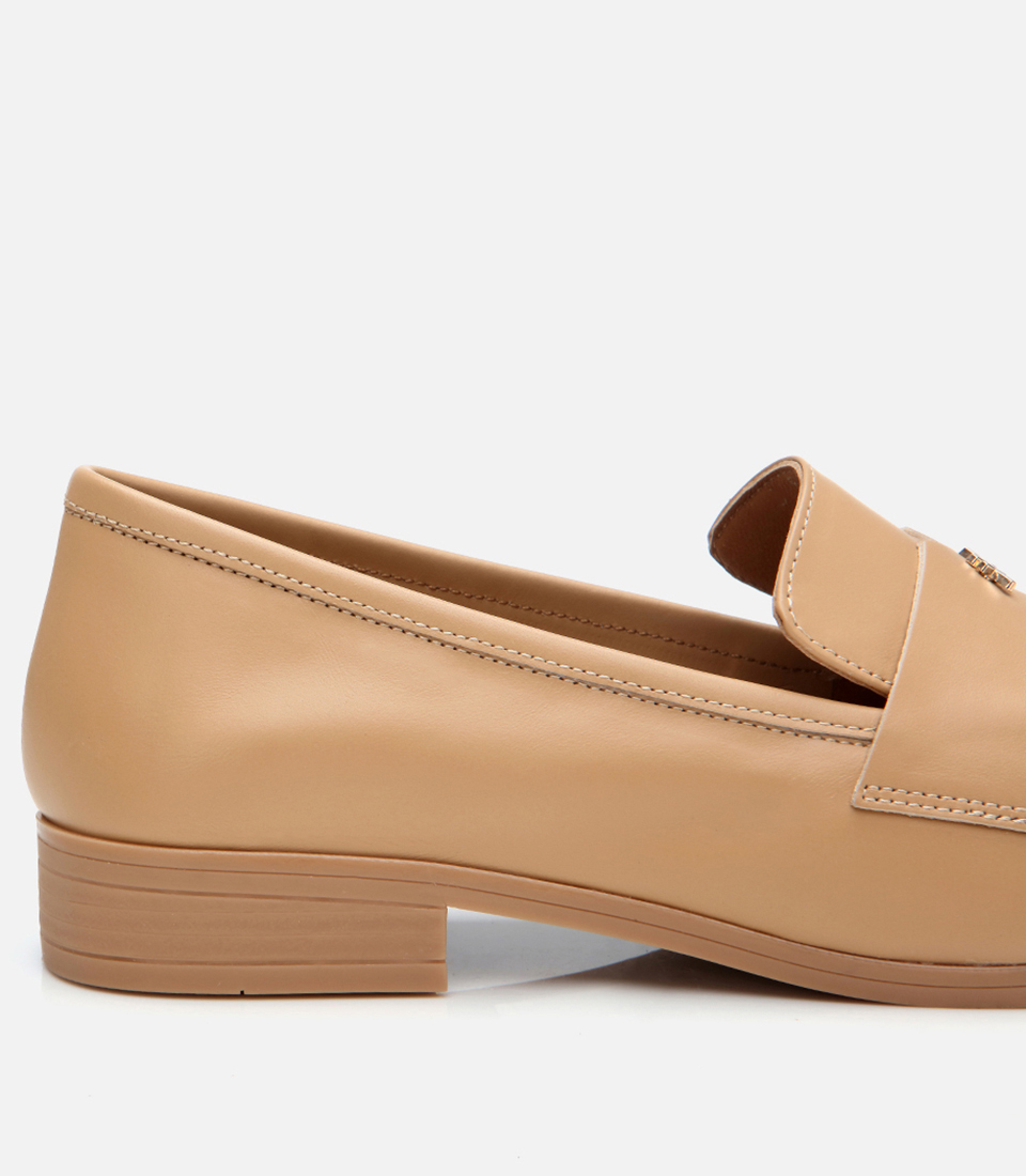 Hotiç Bej Hotiç Deri Esnek Kadın Tabanlı Klasik Loafer