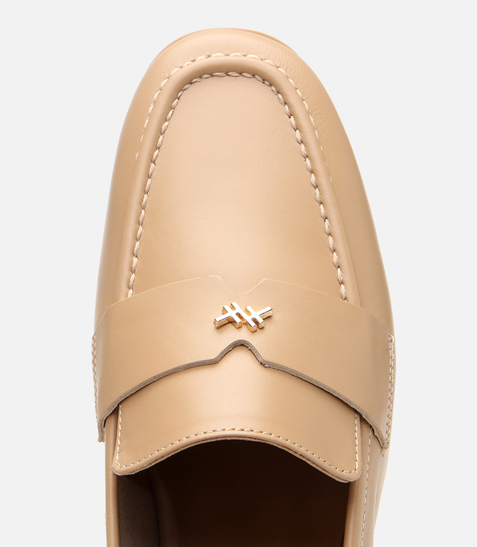 Hotiç Bej Hotiç Deri Esnek Kadın Tabanlı Klasik Loafer