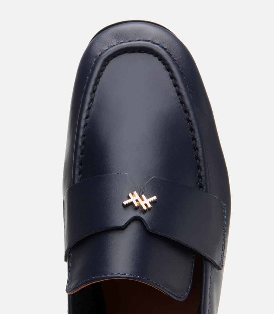 Hotiç Lacivert Hotiç Deri Esnek Kadın Tabanlı Klasik Loafer