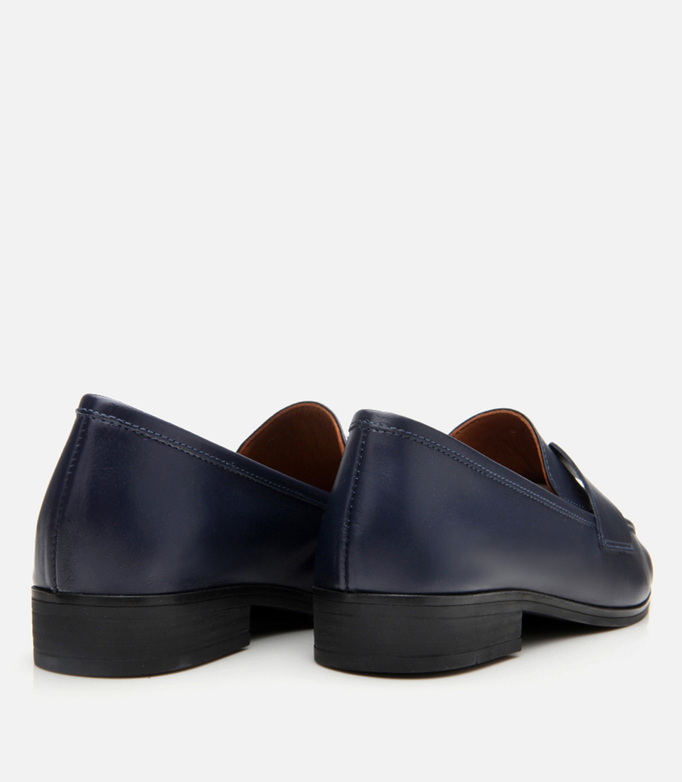 Hotiç Lacivert Hotiç Deri Esnek Kadın Tabanlı Klasik Loafer