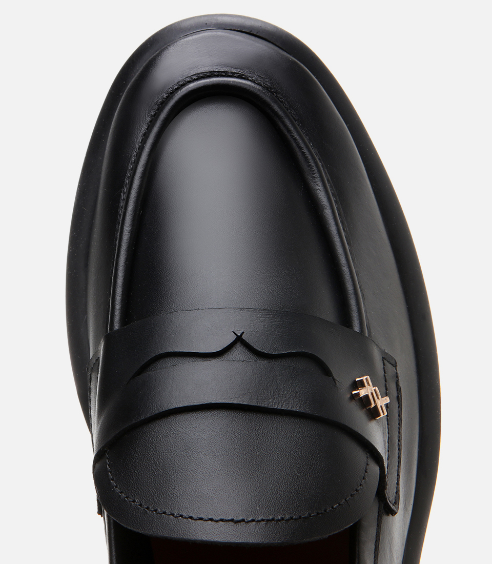 Hotiç Siyah Hotiç Deri Esnek Kadın Tabanlı Klasik Loafer