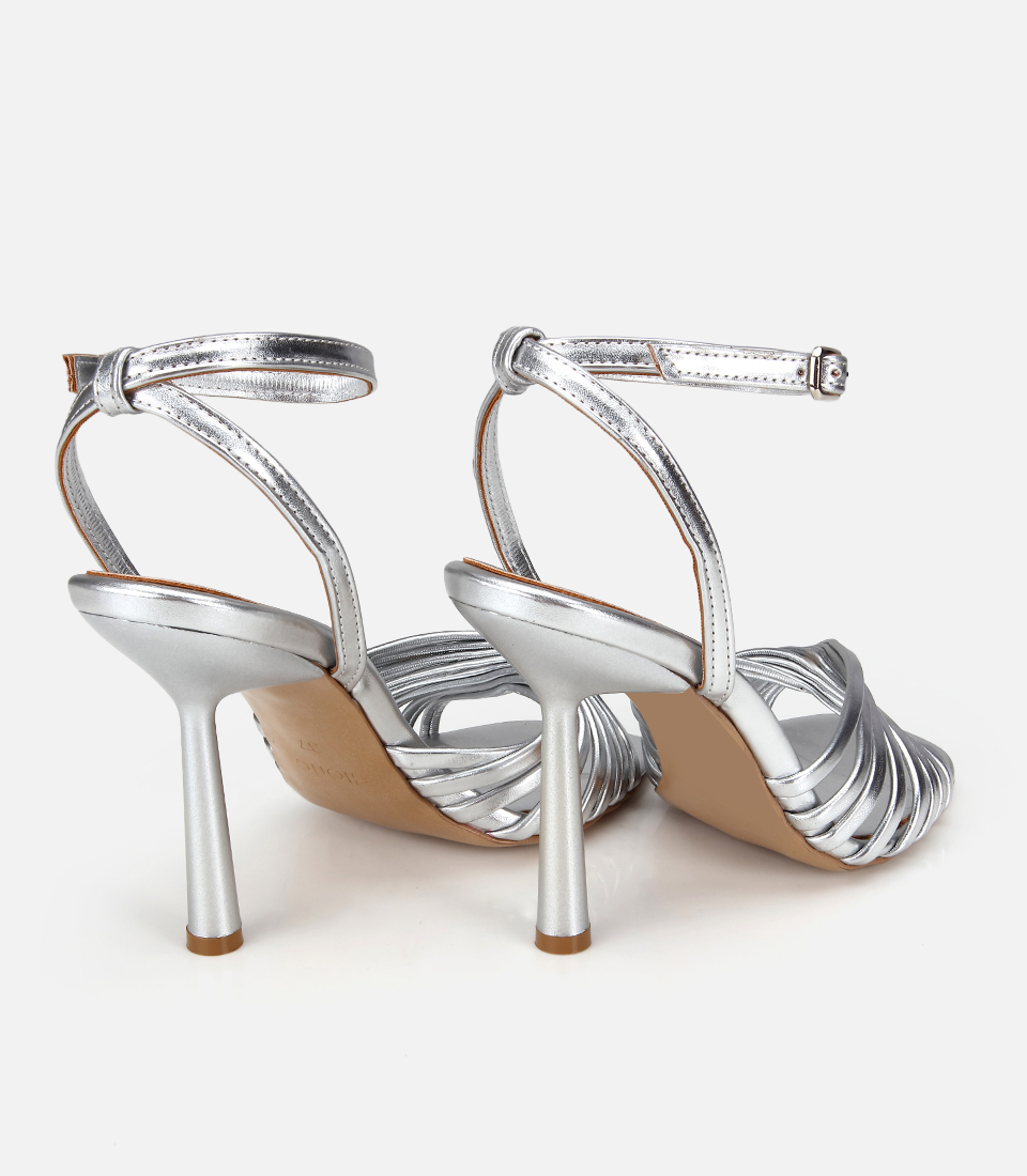 Metalik Lame İnce Topuklu Sandalet 01SAH321550A21035 | Hotiç