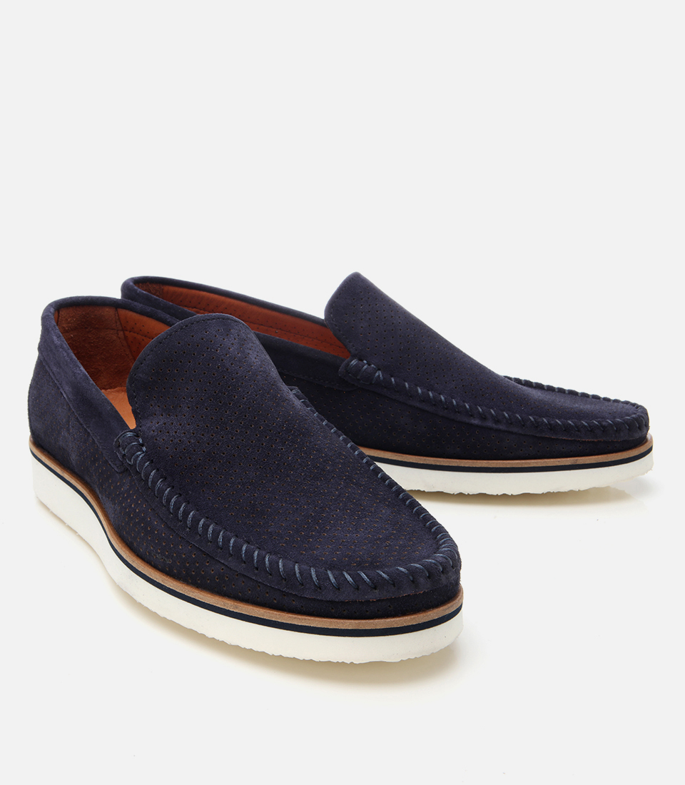 Süet Deri Lacivert Hafif Tabanlı Loafer 02AYH302980A68040 | Hotiç