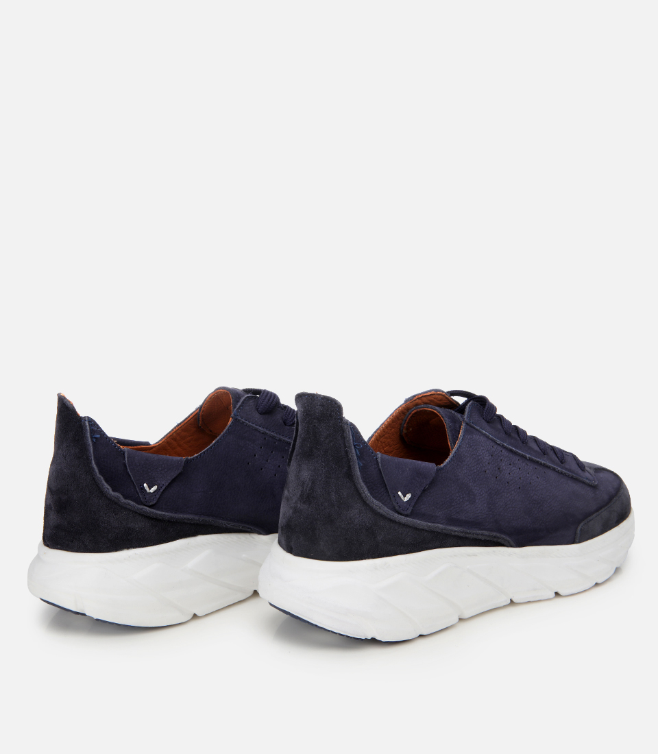 Erkek Nubuk Deri Lacivert Ultra Hafif Tabanlı Spor Ayakkabı